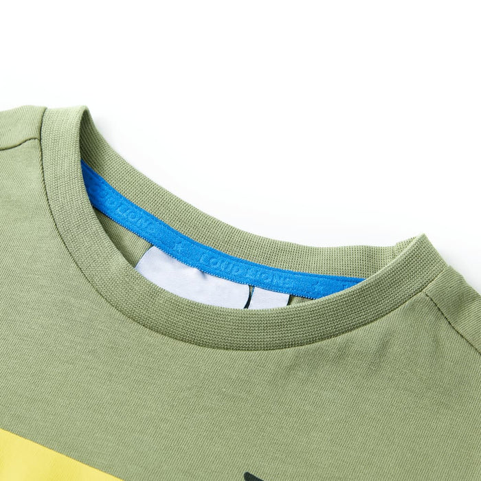 Tricou pentru copii cu mâneci scurte, kaki deschis, 128 - WALTI WALTI