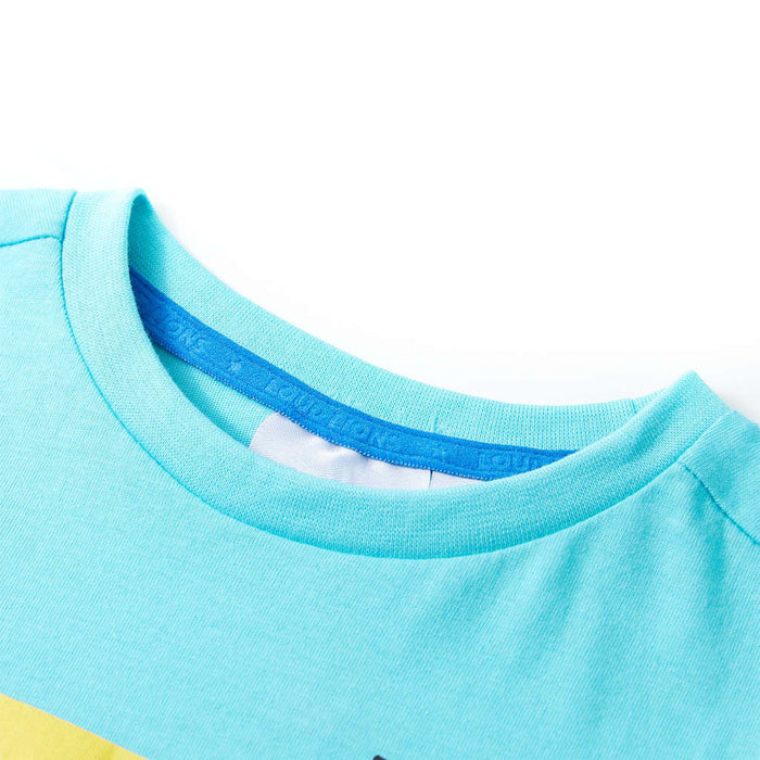 Tricou pentru copii cu mâneci scurte, turcoaz, 104 WALTI