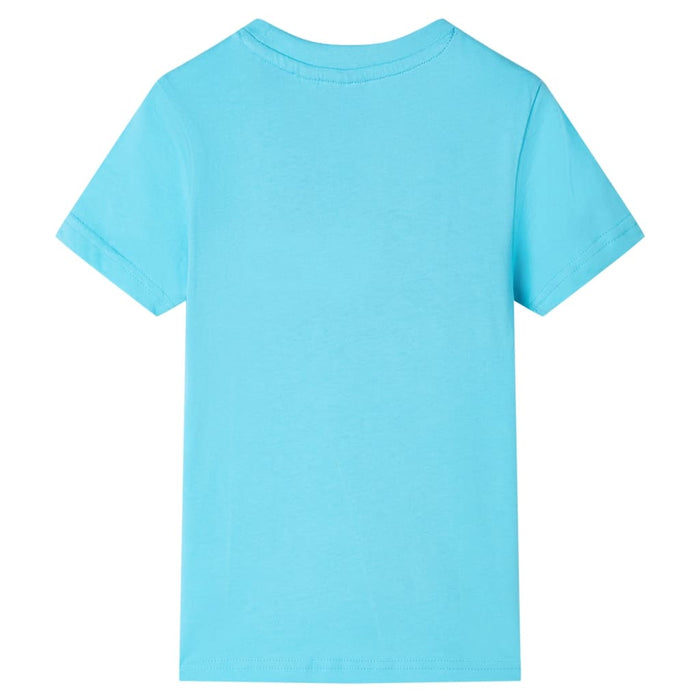 Tricou pentru copii cu mâneci scurte, turcoaz, 116 - WALTI WALTI