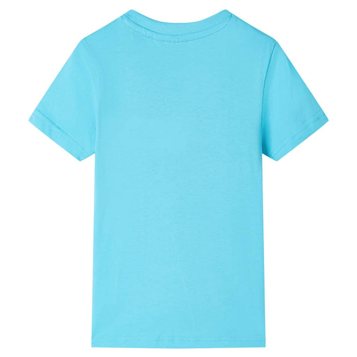 Tricou pentru copii cu mâneci scurte, turcoaz, 128 - WALTI WALTI