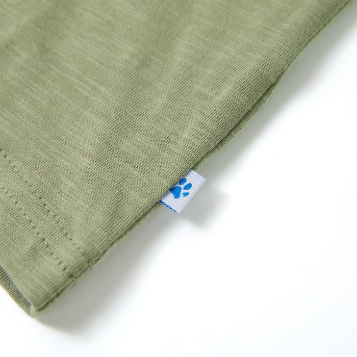 Tricou pentru copii cu mâneci scurte kaki deschis 104 - WALTI WALTI