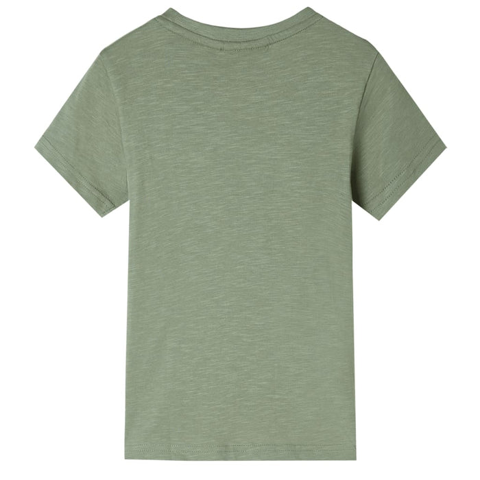 Tricou pentru copii cu mâneci scurte kaki deschis 116 - WALTI WALTI