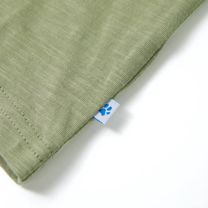Tricou pentru copii cu mâneci scurte kaki deschis 116 - WALTI WALTI