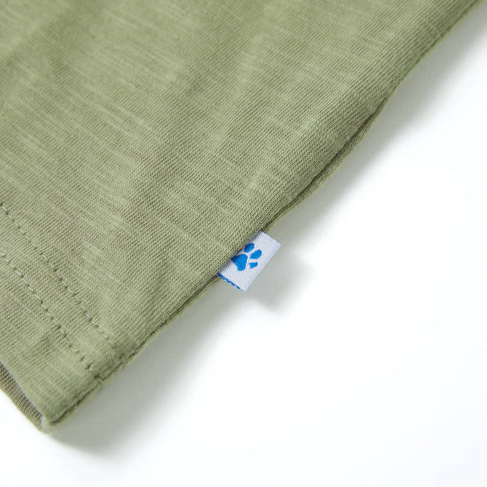 Tricou pentru copii cu mâneci scurte kaki deschis 128 - WALTI WALTI