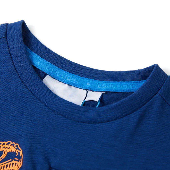 Tricou de copii cu mâneci scurte albastru închis, 104 - WALTI WALTI