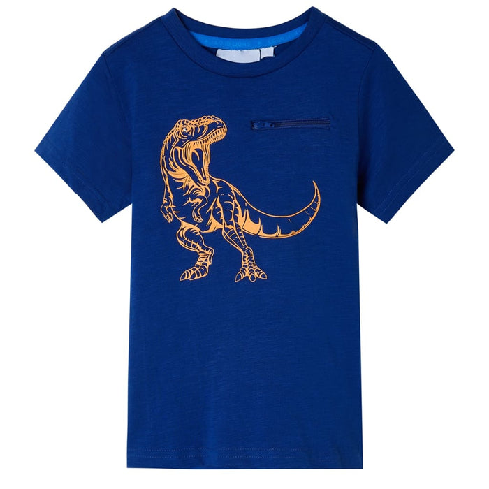 Tricou de copii cu mâneci scurte albastru închis, 116 - WALTI WALTI