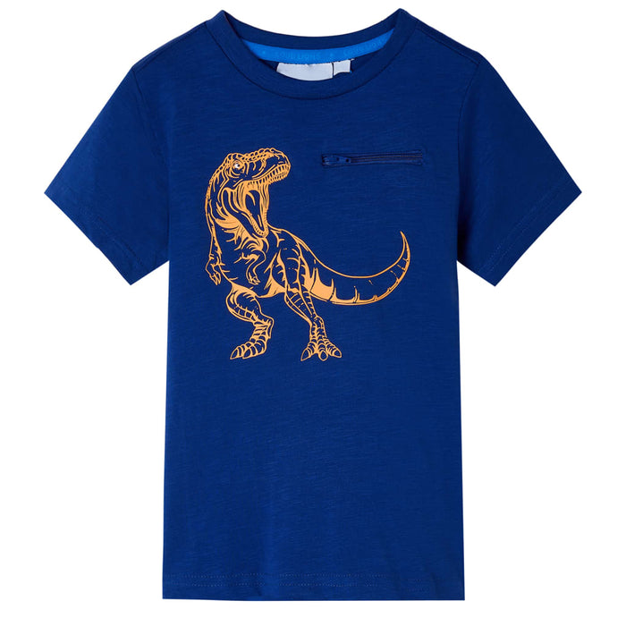 Tricou de copii cu mâneci scurte albastru închis, 128 - WALTI WALTI