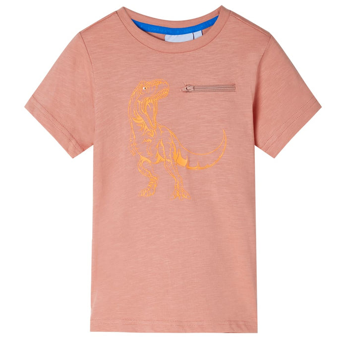 Tricou copii cu mâneci scurte portocaliu deschis 128 - WALTI WALTI