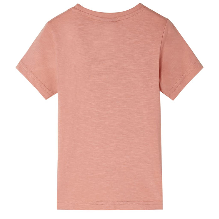 Tricou copii cu mâneci scurte portocaliu deschis 128 - WALTI WALTI