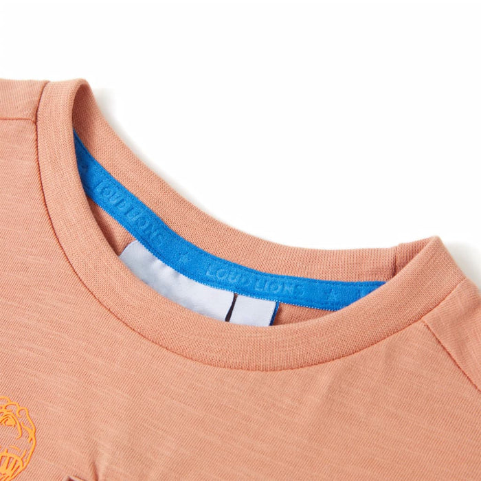 Tricou copii cu mâneci scurte portocaliu deschis 128 - WALTI WALTI