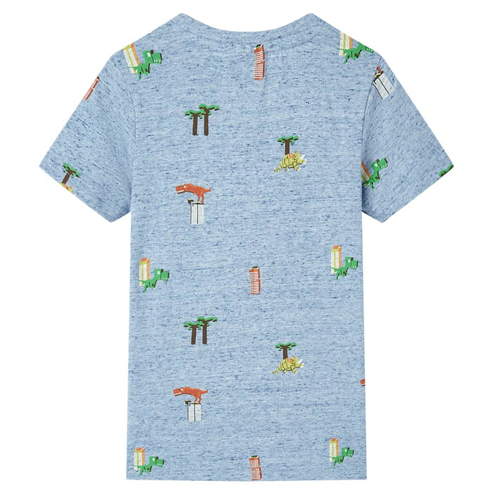 Tricou pentru copii, albastru melanj, 128 - WALTI WALTI
