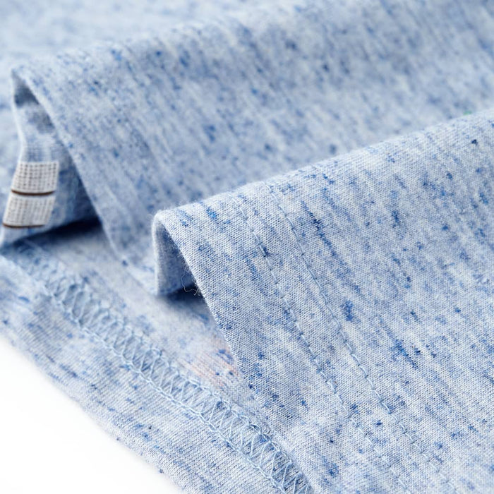 Tricou pentru copii, albastru melanj, 128 - WALTI WALTI