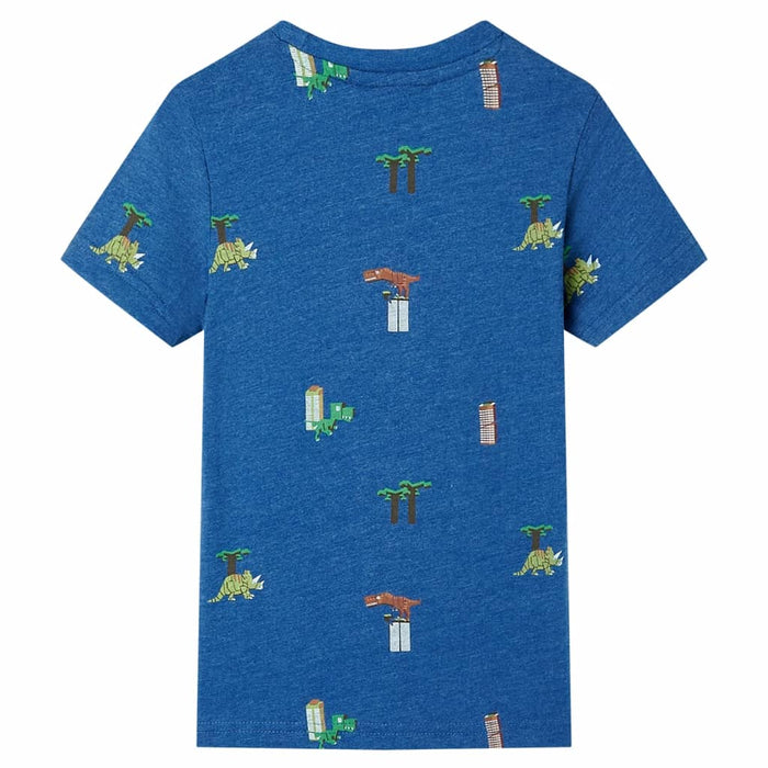 Tricou pentru copii, albastru închis melanj, 116 WALTI