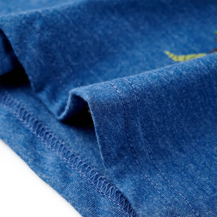 Tricou pentru copii, albastru închis melanj, 116 WALTI