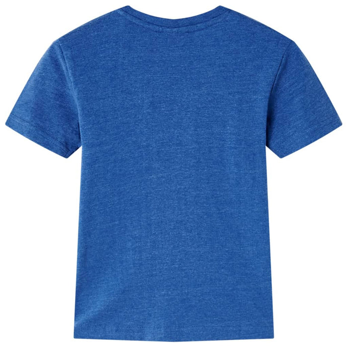 Tricou pentru copii, albastru închis melange, 116 - WALTI WALTI
