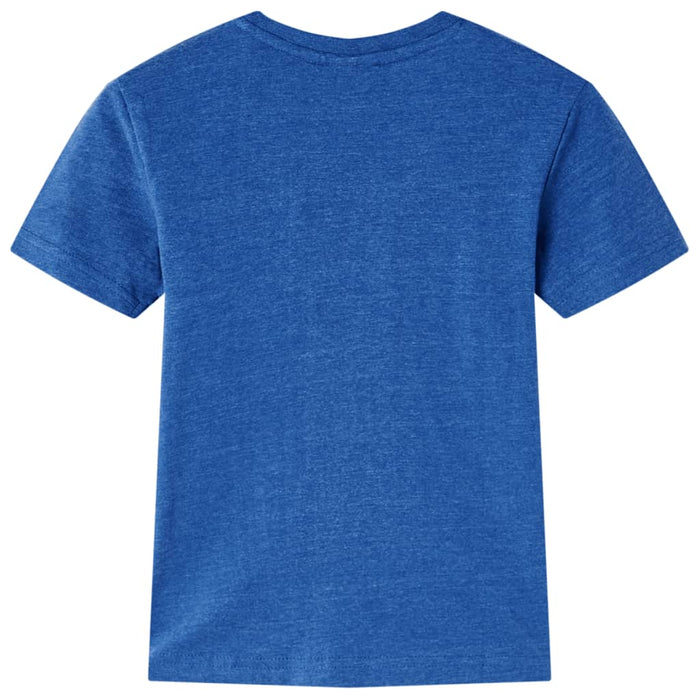 Tricou pentru copii, albastru închis melange, 140 - WALTI WALTI