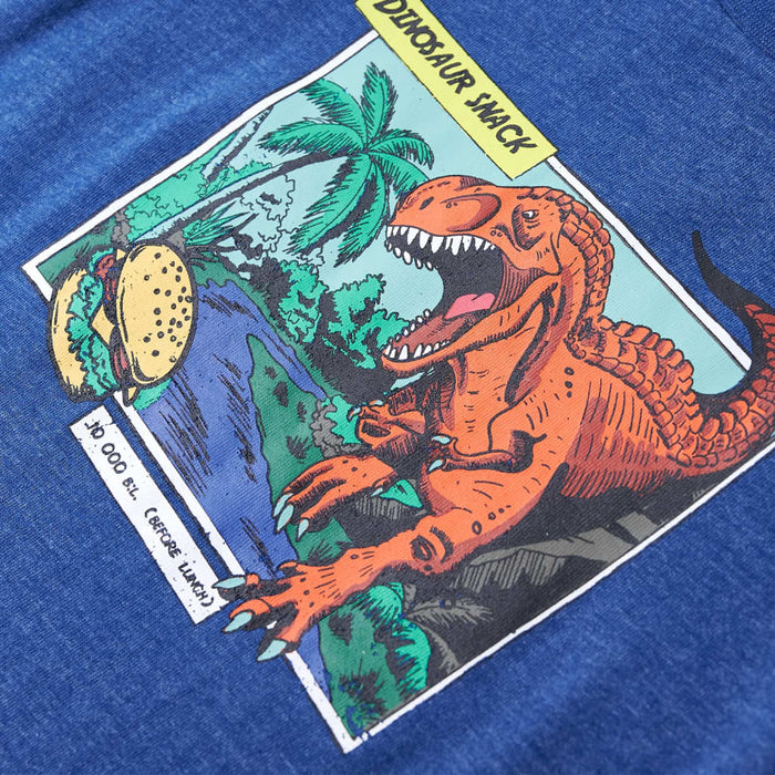 Tricou pentru copii, albastru închis melange, 140 - WALTI WALTI