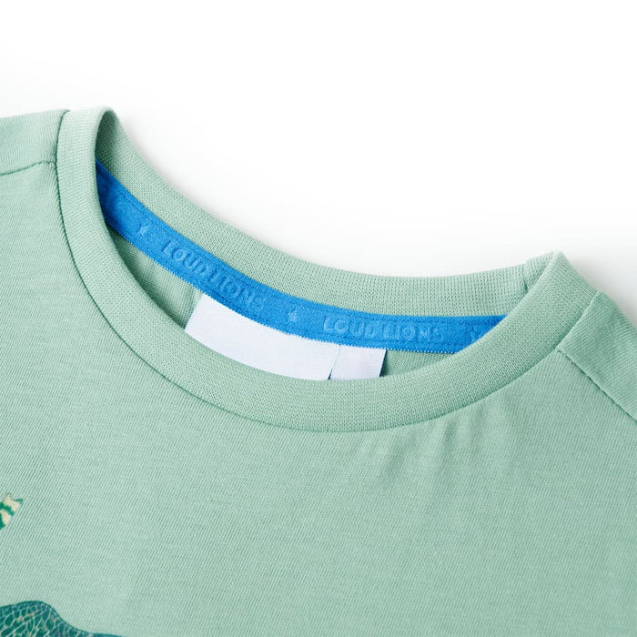 Tricou pentru copii, kaki deschis, 116 - WALTI WALTI