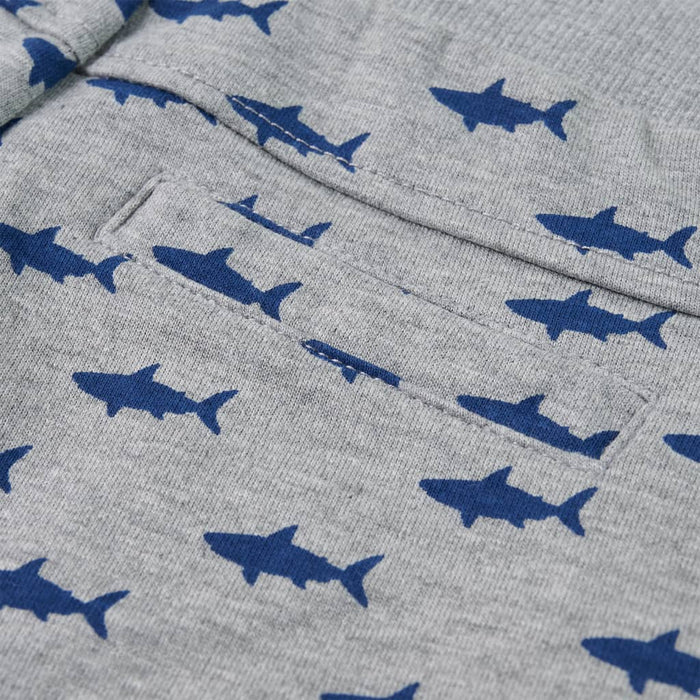 Pantaloni scurți pentru copii cu șnur, gri deschis melanj, 92 - WALTI WALTI