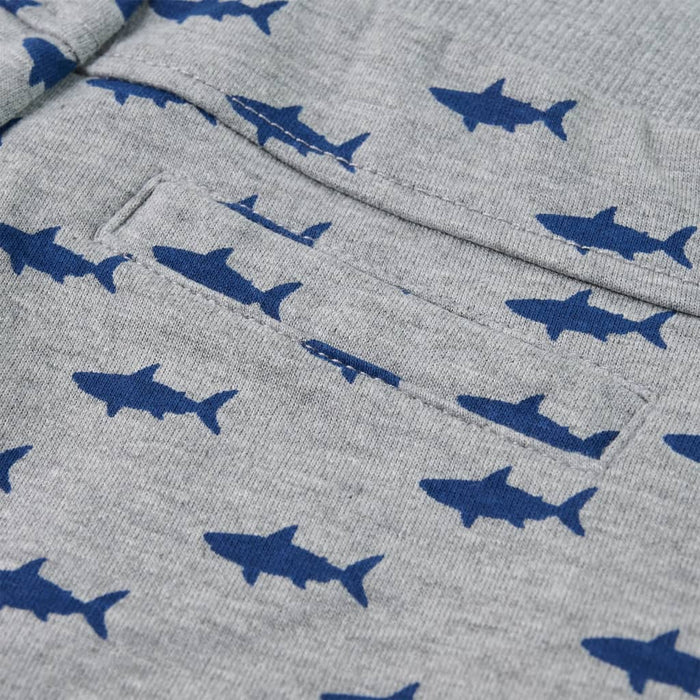 Pantaloni scurți pentru copii cu șnur, gri deschis melanj, 116 - WALTI WALTI