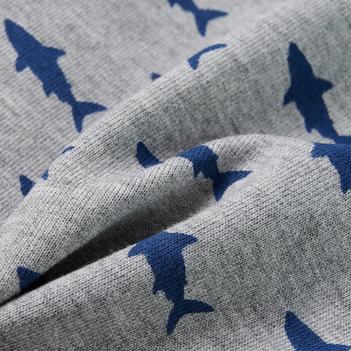 Pantaloni scurți pentru copii cu șnur, gri deschis melanj, 128 - WALTI WALTI