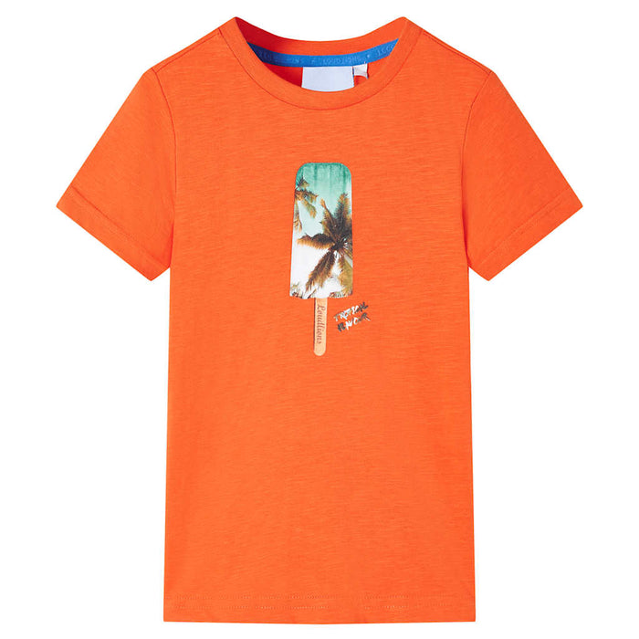 Tricou pentru copii, portocaliu închis, 128 - WALTI WALTI