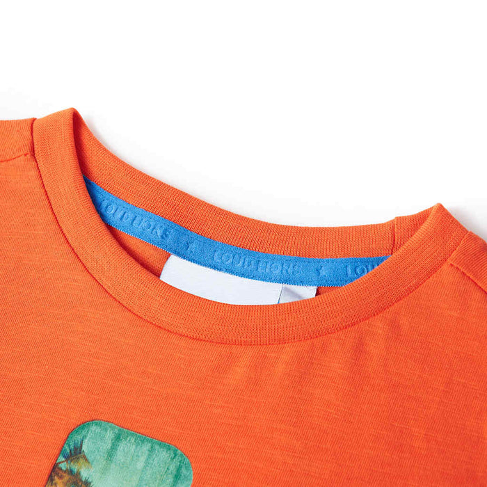 Tricou pentru copii, portocaliu închis, 128 - WALTI WALTI