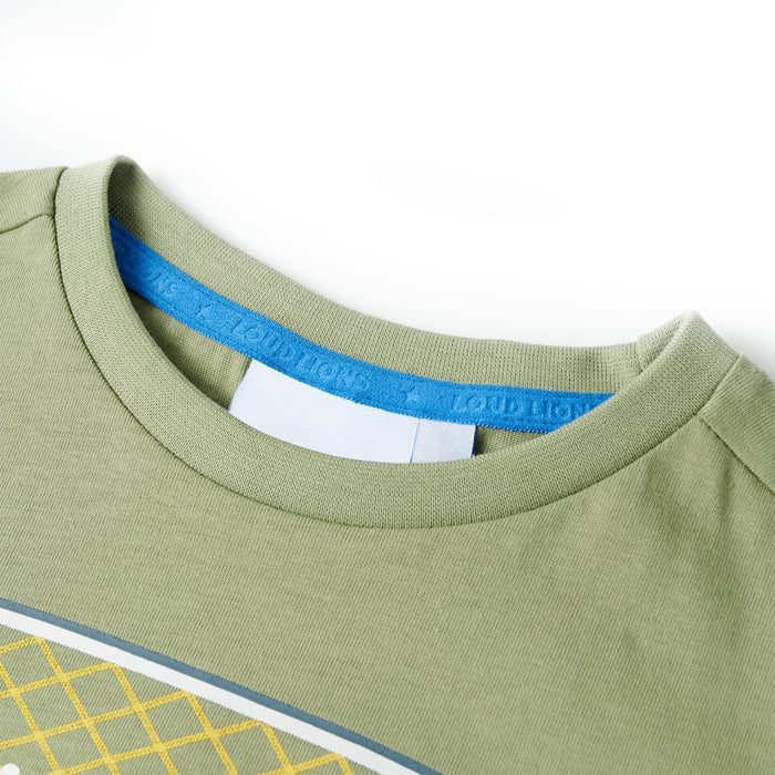 Tricou pentru copii, kaki deschis, 116 - WALTI WALTI