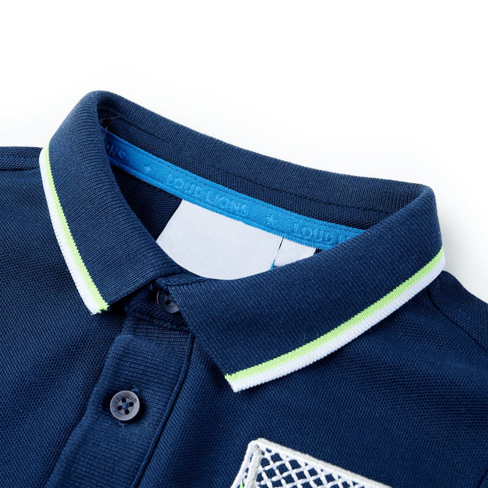 Tricou polo pentru copii, bleumarin, 128 - WALTI WALTI