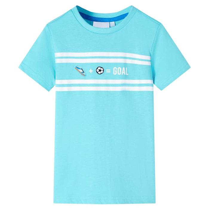 Tricou pentru copii, albastru verzui, 128 WALTI