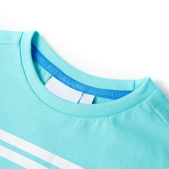 Tricou pentru copii, albastru verzui, 128 WALTI