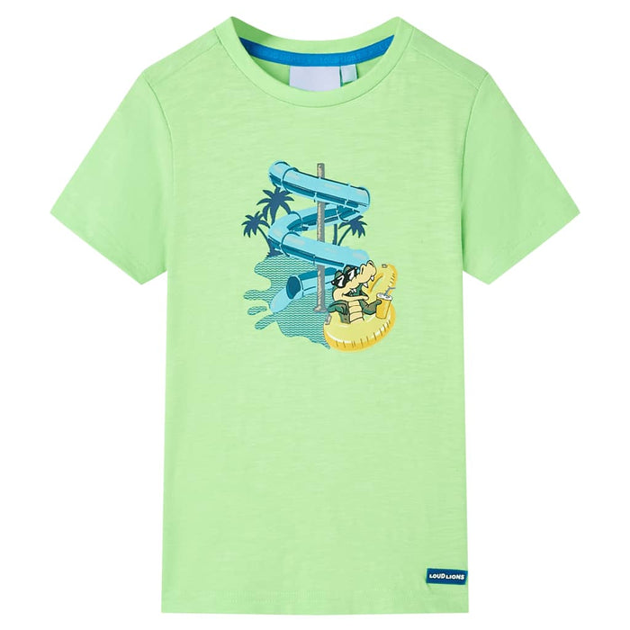 Tricou pentru copii, verde neon, 104 - WALTI WALTI