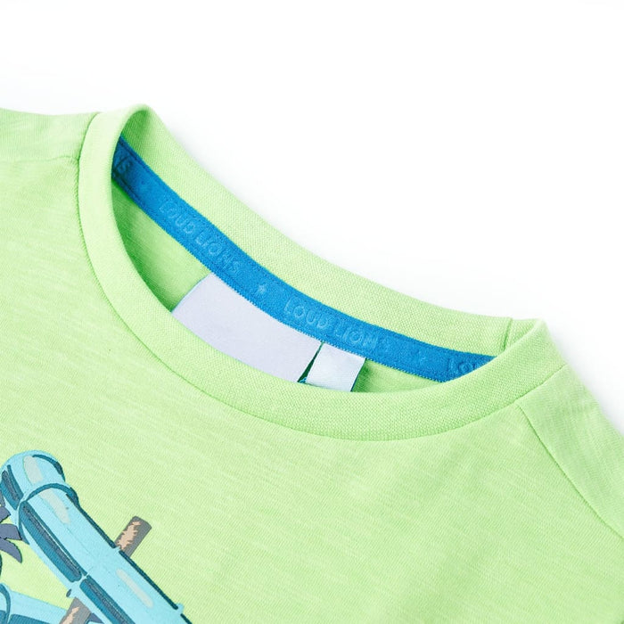 Tricou pentru copii, verde neon, 104 - WALTI WALTI