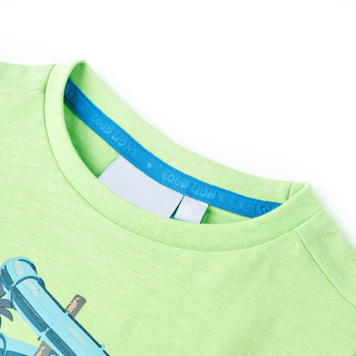 Tricou pentru copii, verde neon, 128 - WALTI WALTI