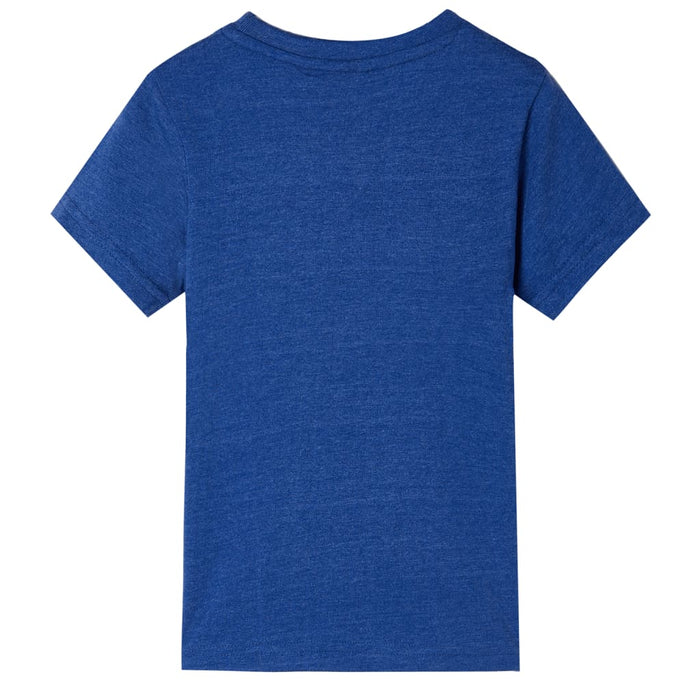 Tricou pentru copii, albastru închis melanj, 104 WALTI
