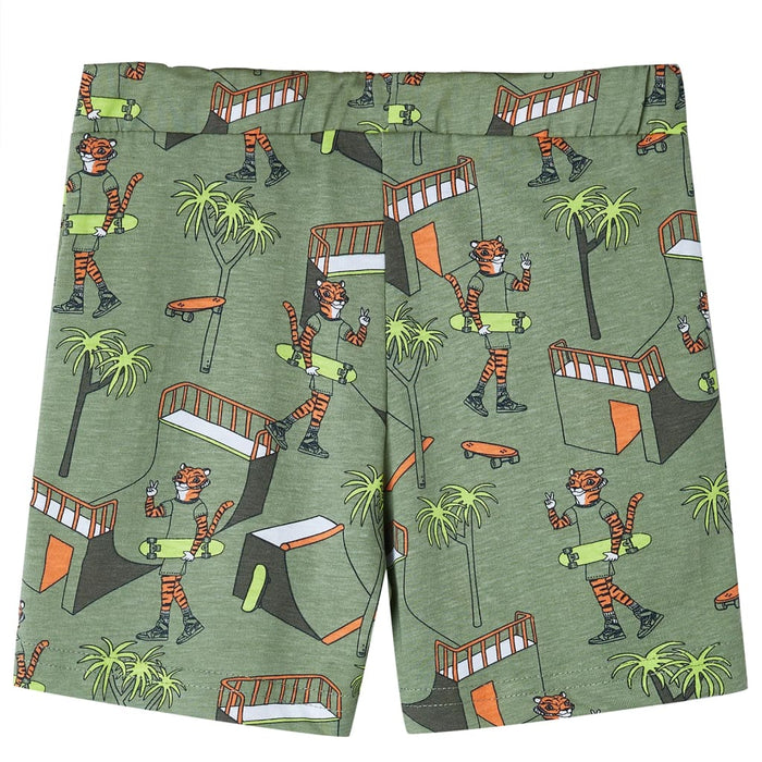 Pijamale copii mâneci scurte, kaki deschis 104 WALTI