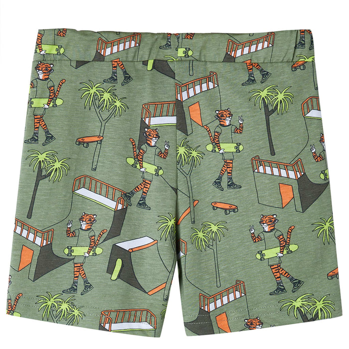 Pijamale copii mâneci scurte, kaki deschis 128 WALTI