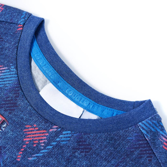 Tricou de copii, albastru închis melanj 92 WALTI