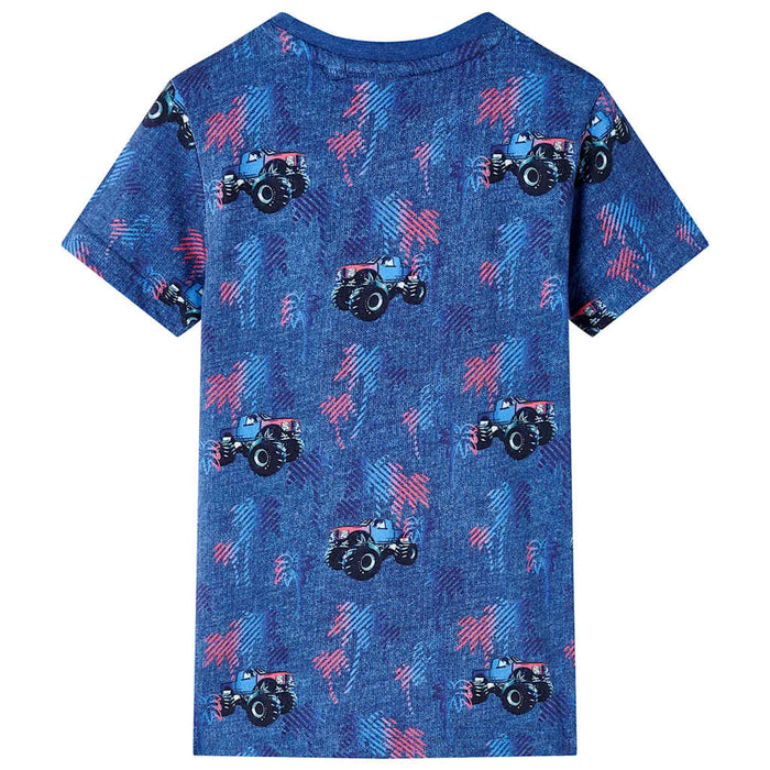 Tricou de copii, albastru închis melanj 104 - WALTI WALTI