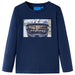 Tricou de copii cu mâneci lungi, bleumarin melanj, 104 - WALTI WALTI