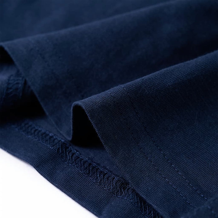 Tricou de copii cu mâneci lungi, bleumarin melanj, 104 - WALTI WALTI