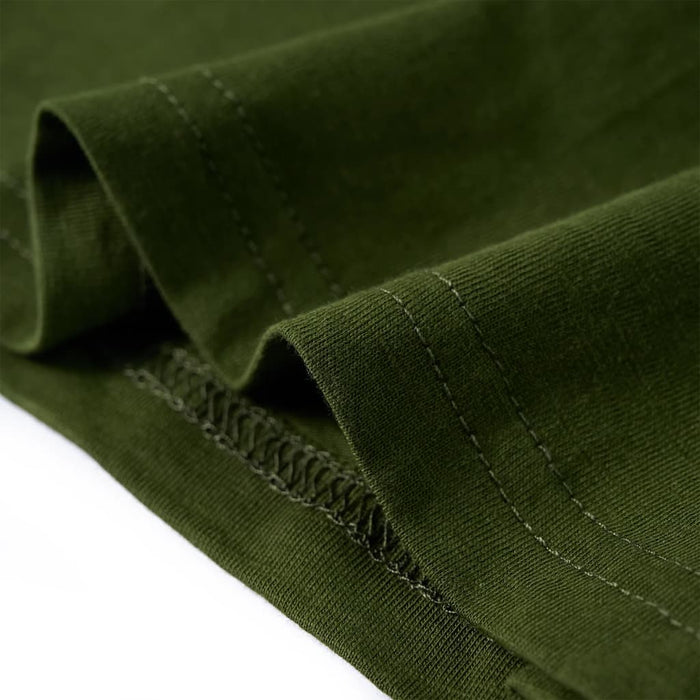 Tricou pentru copii cu mâneci lungi, kaki închis, 128 - WALTI WALTI
