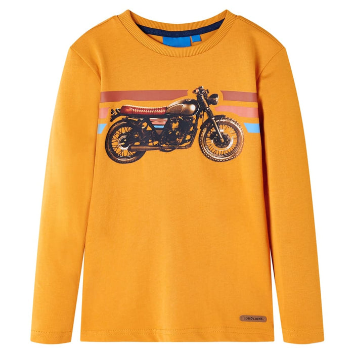 Tricou pentru copii cu mâneci lungi, ocru, 92 WALTI