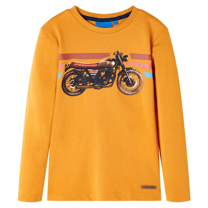 Tricou pentru copii cu mâneci lungi, ocru, 140 WALTI