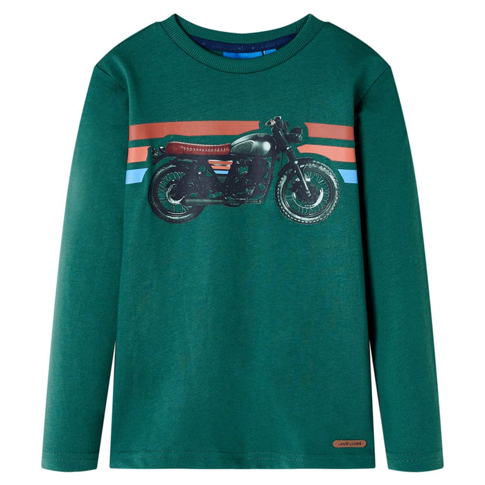 Tricou pentru copii cu mâneci lungi, verde, 92 - WALTI WALTI