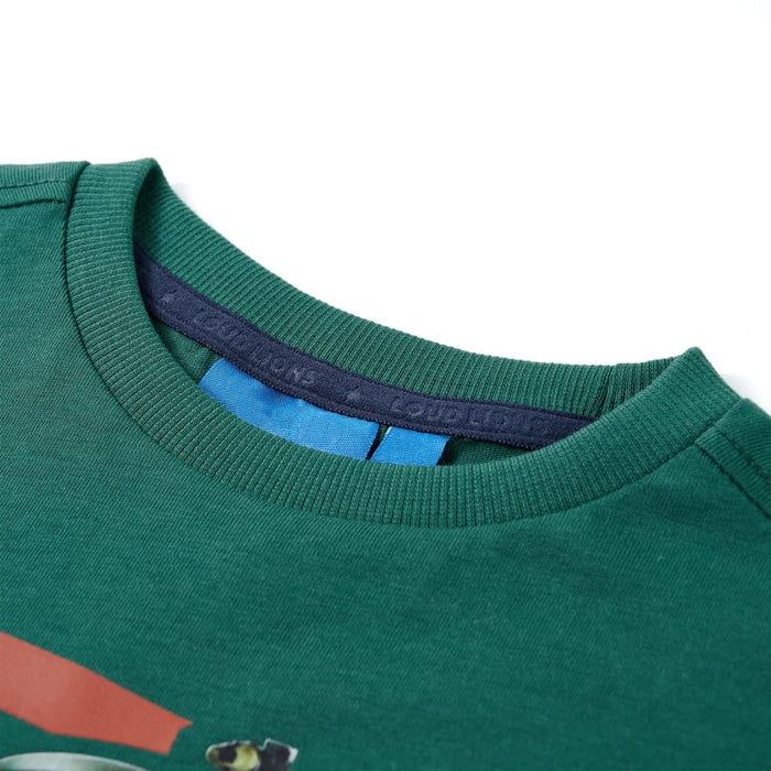 Tricou pentru copii cu mâneci lungi, verde, 92 - WALTI WALTI