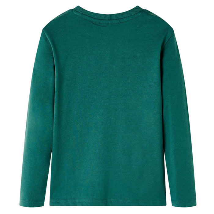Tricou cu mâneci lungi pentru copii, verde, 128 - WALTI WALTI