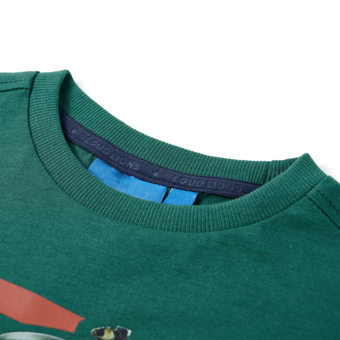 Tricou cu mâneci lungi pentru copii, verde, 128 - WALTI WALTI