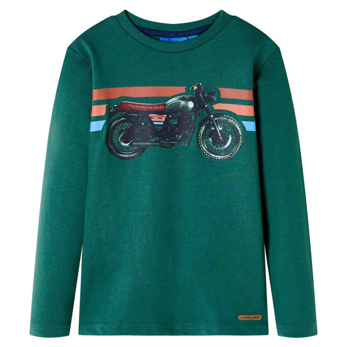Tricou cu mâneci lungi pentru copii, verde, 140 WALTI
