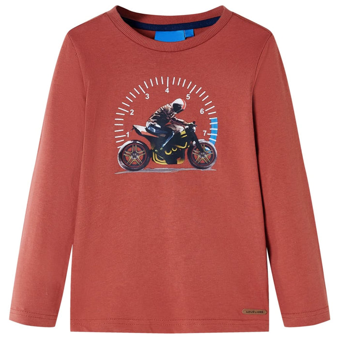 Tricou cu mâneci lungi pentru copii, henna, 92 WALTI